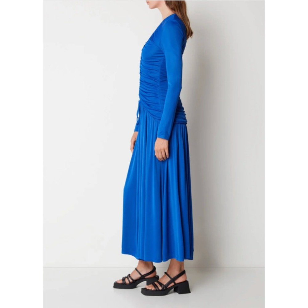 Farm Rio Dress V Neck Ruched Maxi - Picture 2 of 13